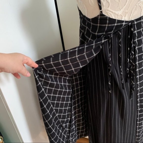 SVILU Slip Dress in Black Windowpane Check sz S - Picture 13 of 16